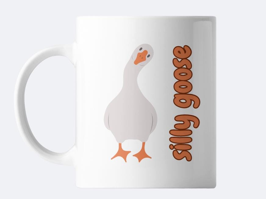 Silly Goose Ceramic Coffee Mug 11oz , Silly Goose Behaviour Meme Mug, funny gift, friend birthday gift, coworker boss gift, work coffee cup