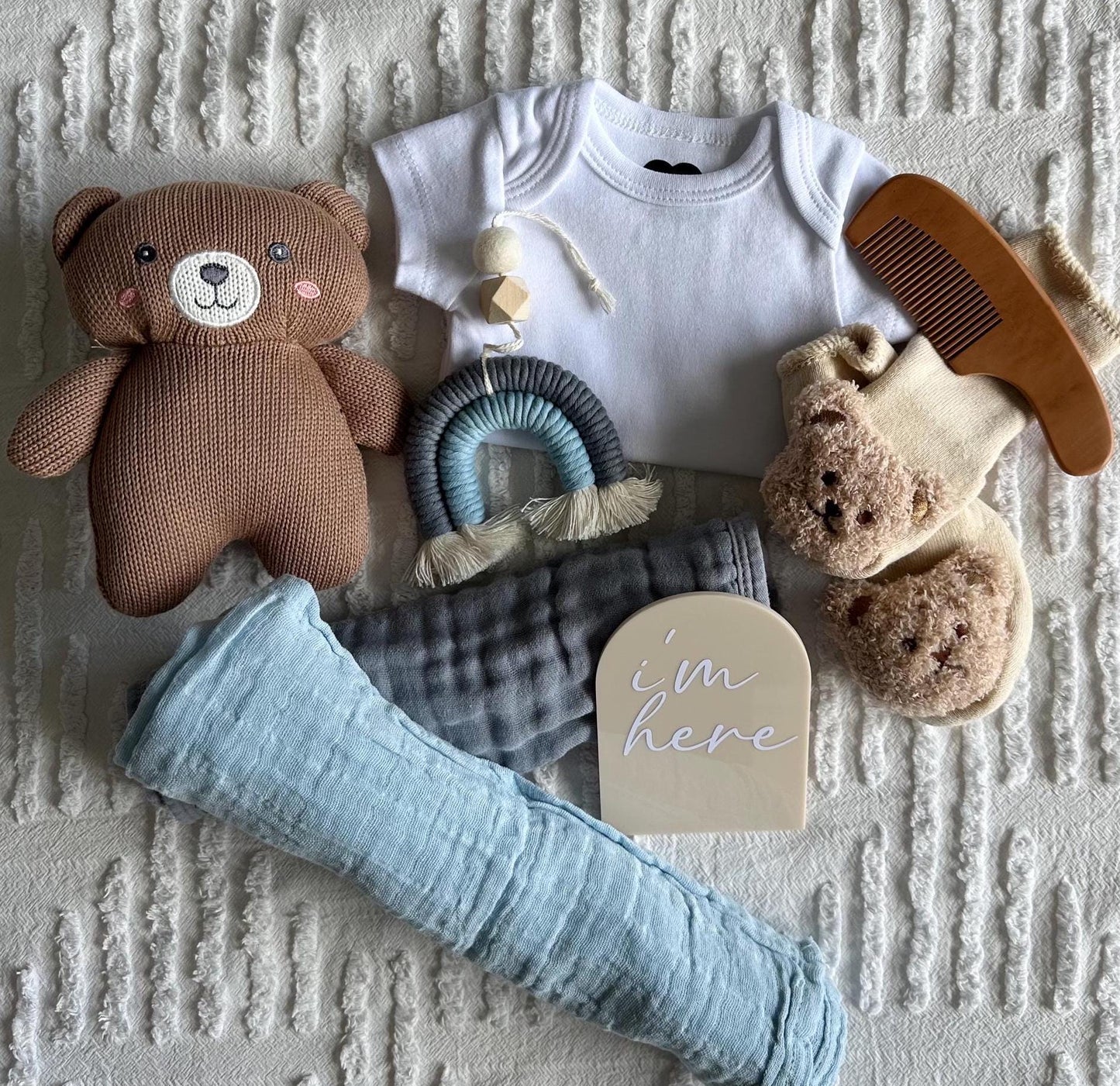 Newborn Baby Boy Gift Box, Baby Hamper, New Baby Boy Gift Set, Baby Shower Gift Idea, Welcome Home Newborn Box, Gift Basket Keepsake