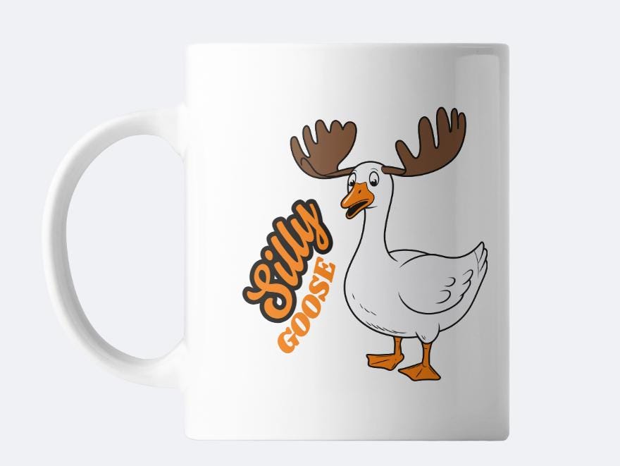 Silly Goose Ceramic Coffee Mug 11oz , Silly Goose Behaviour Meme Mug, funny gift, friend birthday gift, coworker boss gift, work coffee cup